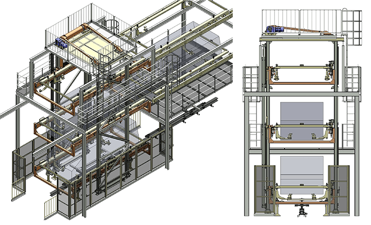 移載兼昇降装置のイメージ図
